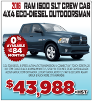 2016 Ram 1500 SLT  in Toronto