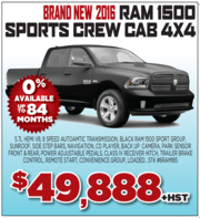 2016 Ram 1500 Sports Crew Cab 4X4 in Toronto