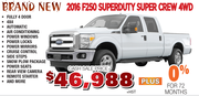 New 2016 F250 Super duty Super Crew 4WD 